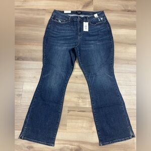 NWT: JUDY BLUE High Waist, Slit Hem, Slim Bootcut Jeans Sz 22W Boutique Denim